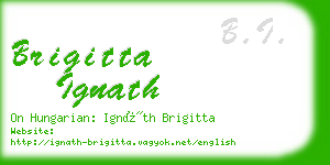 brigitta ignath business card